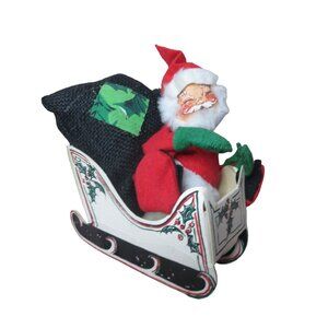 Annalee Santa in Sleigh with Toy Sack1979